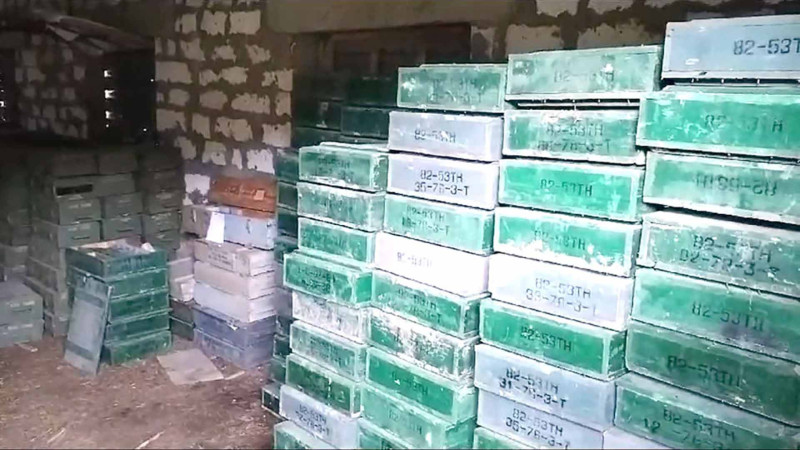 MN: Qozlukörpü yaşayış məntəqəsindəki fermada sursat anbarı aşkarlanıb - VİDEO