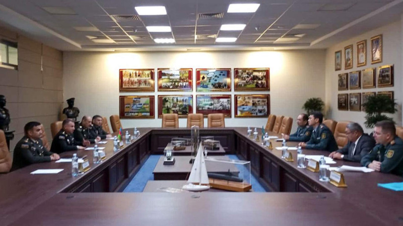 Azərbaycanın hərbi nümayəndə heyəti Qazaxıstanda səfərdə olub
