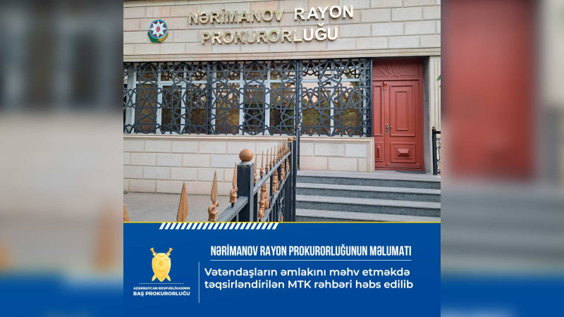 Bakıda vətəndaşların əmlakını məhv etməkdə təqsirləndirilən şəxs həbs edilib