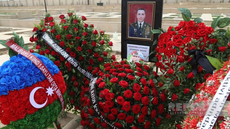 Mina terrorunda şəhid olan hərbçi İkinci Şəhidlər xiyabanında dəfn edilib