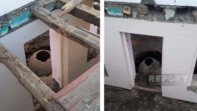 Zaqatalada evdə təmir zamanı küplər aşkar edilib - FOTO