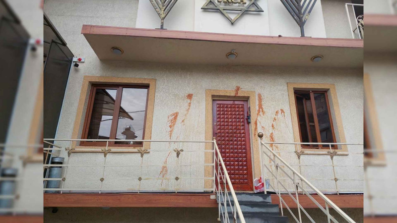 İrəvanda yəhudi sinaqoqu təhqir olunub - FOTO