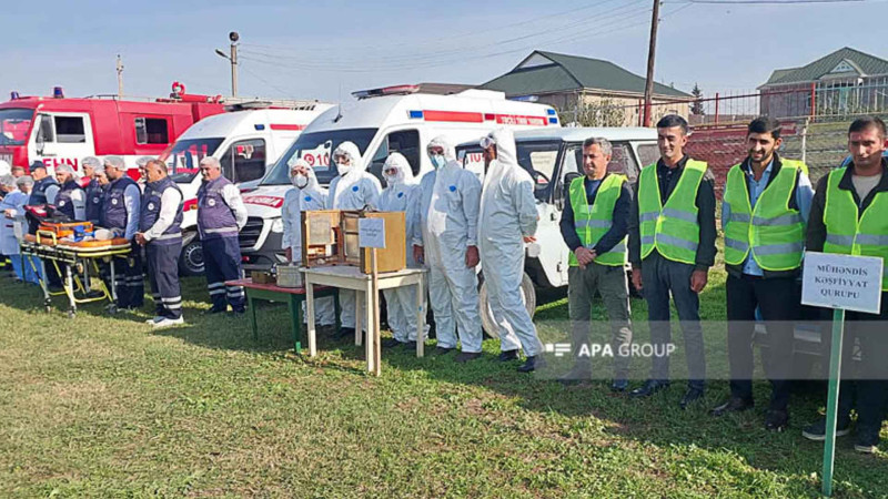 FHN Biləsuvarda kompleks mülki müdafiə təlimi keçirib