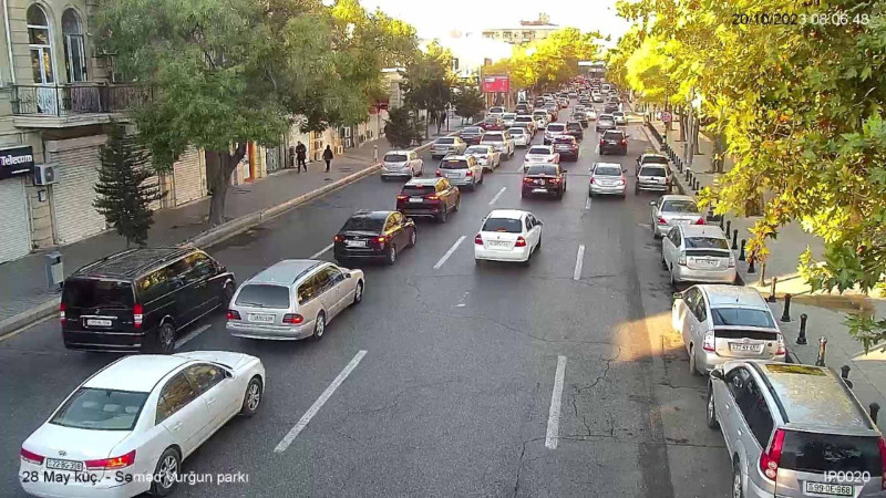 Bakıda tıxac olan yollar - SİYAHI