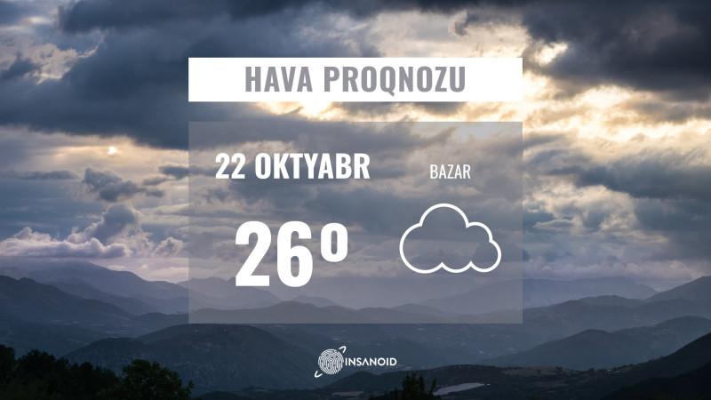Sabah 26° isti olacaq