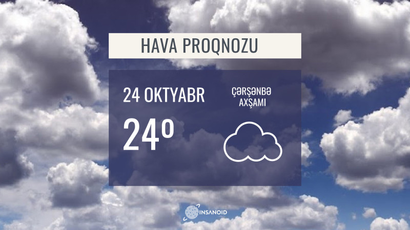 Sabahın hava proqnozu açıqlanıb