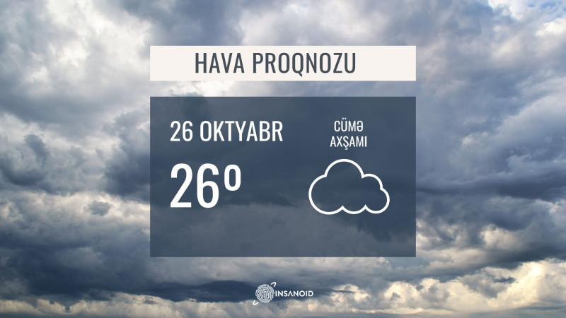 Sabah 26° isti olacaq