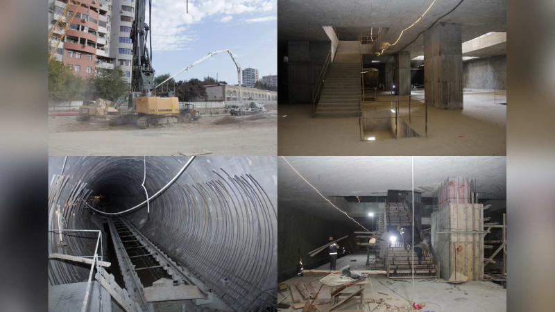 Metropolitenin 28-ci stansiyasında sərnişin platforması inşa olunub