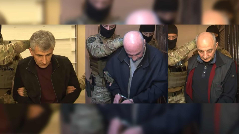 DTX: Arkadi Qukasyan, Bako Sahakyan və Davit İşxanyanın saxlanma anı - VİDEO