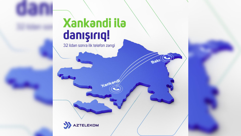 Xankəndi şəhərinə ilk beynəlxalq telefon kodu verilib