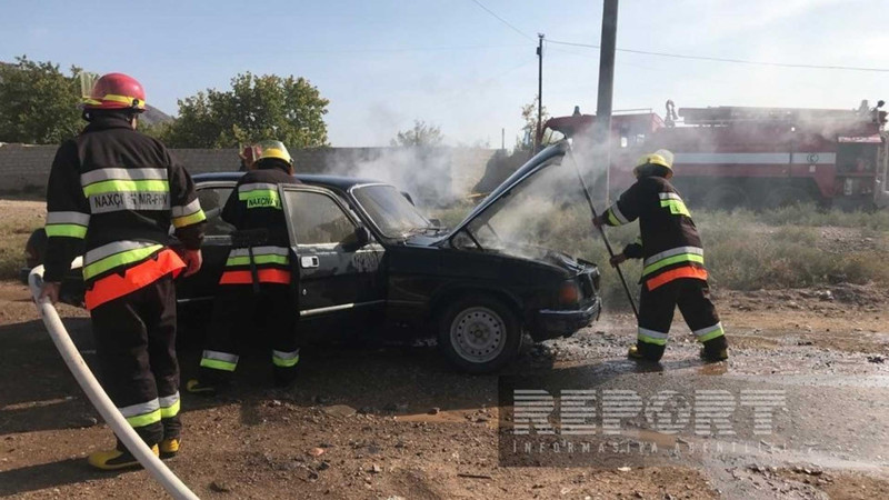 Sədərək rayonunda minik avtomobili yanıb