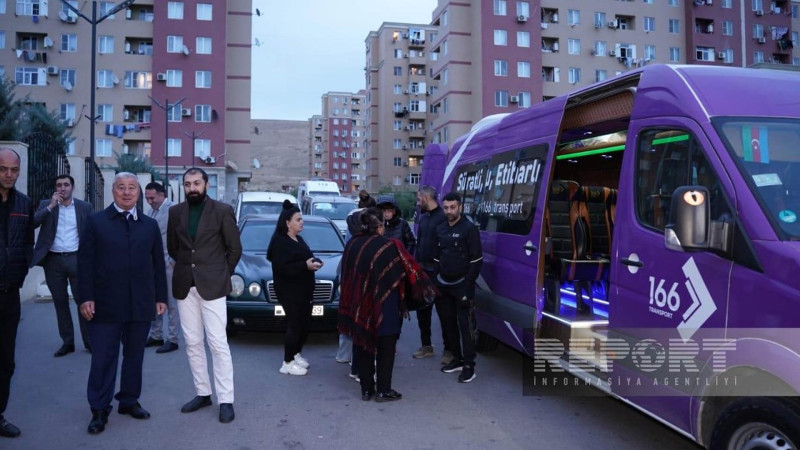Bu gün daha 22 ailə doğma yurdlarına - Füzuli şəhərinə yola salınıb