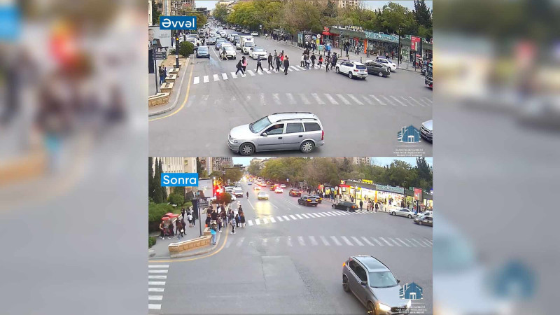 Bakının bu yolunda işıqforun iş rejimi dəyişdirilib - VİDEO