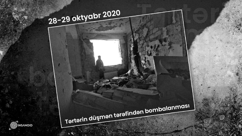 28-29 oktyabr 2020-ci ildə Tərtərin düşmən tərəfindən bombalanması