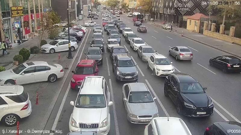 Şənbə günü Bakıda tıxac olan yollar - SİYAHI