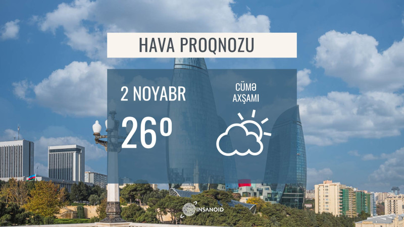 Sabah 26° isti olacaq
