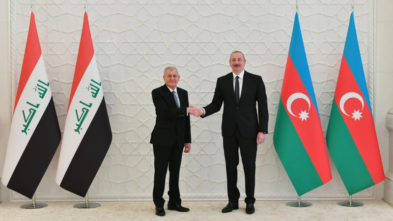 Azərbaycan və İraq prezidentlərinin təkbətək görüşü başlayıb