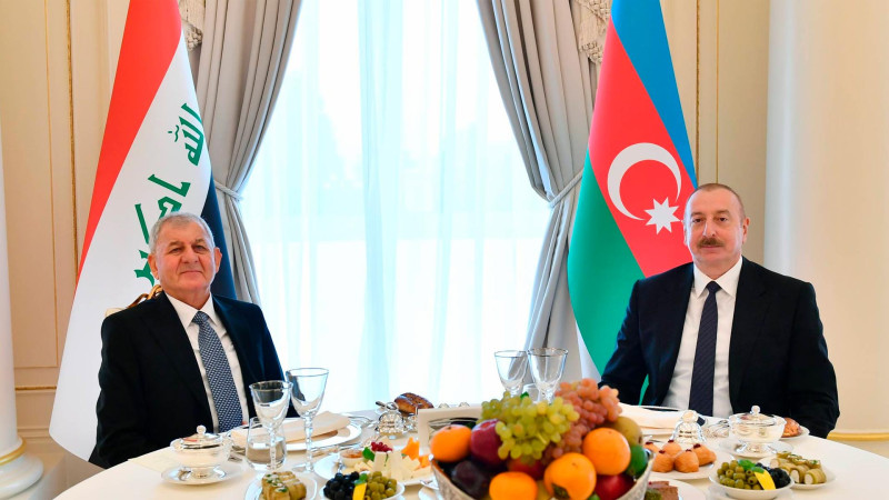 İlham Əliyevin adından İraqın dövlət başçısının şərəfinə rəsmi nahar verilib