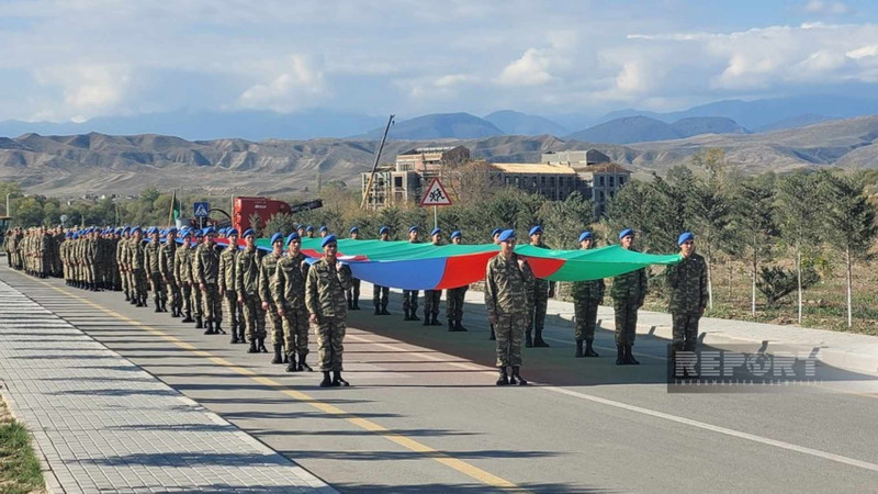 Zəngilanda Zəfər Günü münasibətilə hərbçilərin yürüşü keçirilib