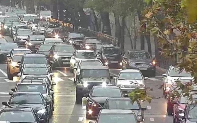 Bakıda tıxac olan yollar - SİYAHI