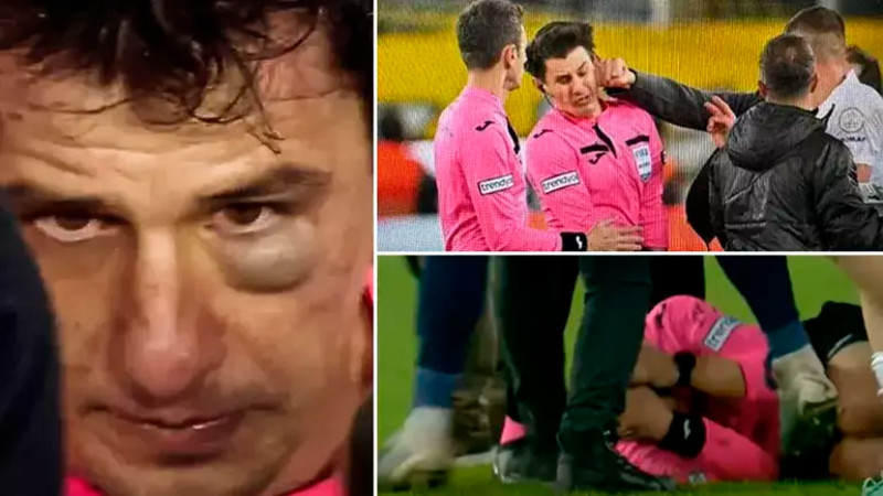 Türkiyədə futbol hakimi matç sonunda yumruqlanıb, daha sonra təpiklənib
