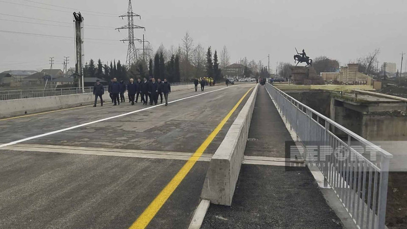 Xaçmazda uçan körpünün yerində inşa edilmiş yeni körpü istifadəyə verilib