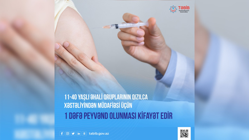 TƏBİB qızılca ilə bağlı növbəti dəfə orta yaşlı əhaliyə çağırış edib