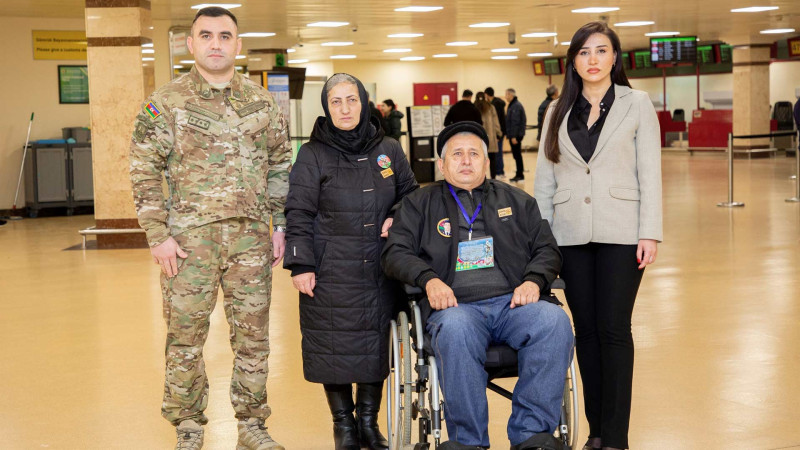 Şəhid atası müalicə üçün Türkiyəyə göndərildi