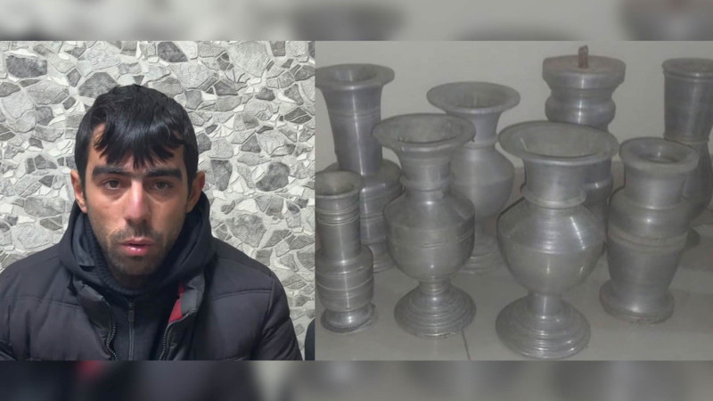 Gəncədə qəbiristanlıqdan sinədaşı və güldanlar oğurlanıb