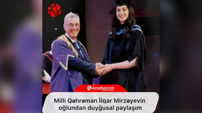 Milli Qəhrəman İlqar Mirzəyevin oğlu bacısı ilə bağlı paylaşım edib