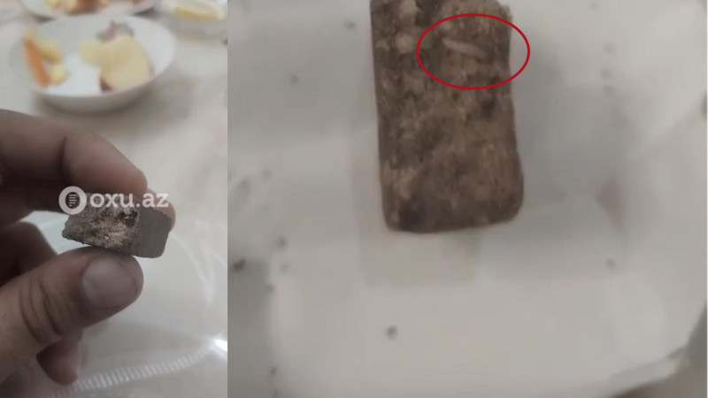 Konfetdən qurd çıxıb