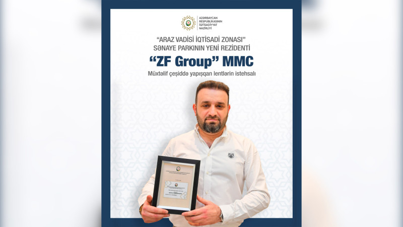 Nazir: Araz Vadisi İqtisadi Zonasında daha bir şirkətə rezident statusu verilib
