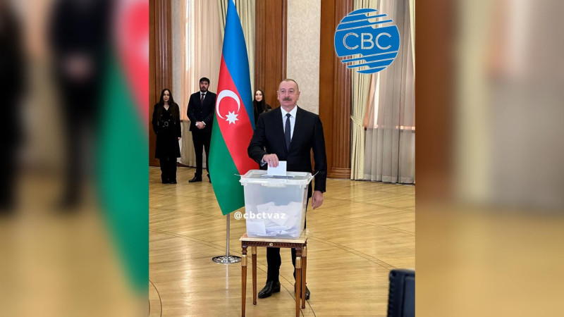İlham Əliyev, Mehriban Əliyeva və ailə üzvləri Xankəndidə səs veriblər