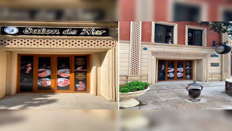 Gəncədə memarlıq abidəsinin fasadına vurulan reklam lövhələri sökülüb