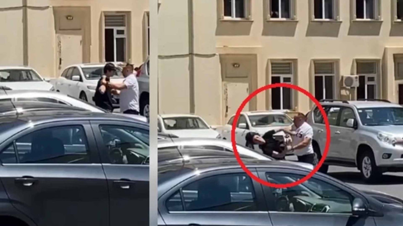 Bakıda mühafizəçi məktəblini döyüb