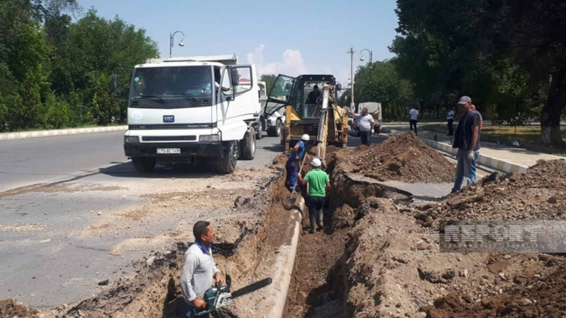 Naxçıvanda magistral su xəttində qəza olub