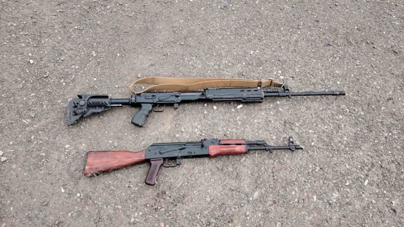 DİN: Azad olunan ərazilərdə pulemyot, avtomat və qumbaralar tapılıb