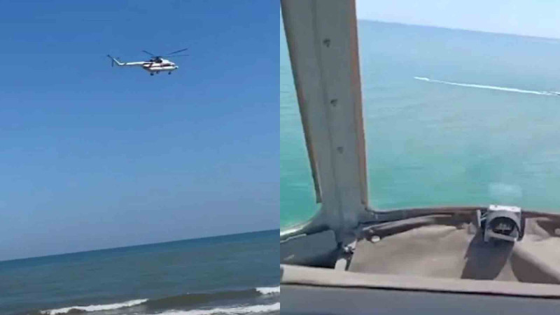 Bakıda dənizdə batan şəxsin axtarışlarına helikopter cəlb edilib