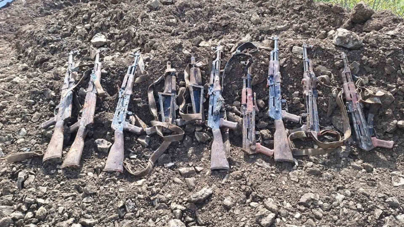 Xankəndidə son bir həftədə 78 avtomat, 22 qumbara, 1 pulemyot və xeyli silah-sursat aşkarlanıb