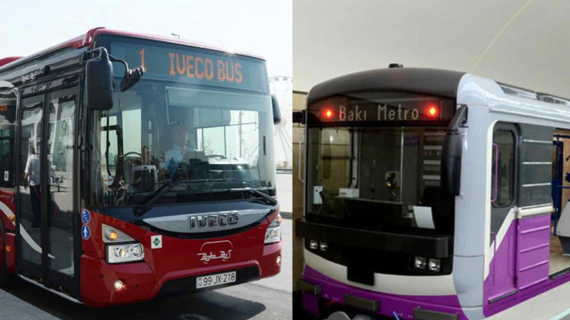 Bu gündən metro və avtobusda gediş haqqı 50 qəpikdir