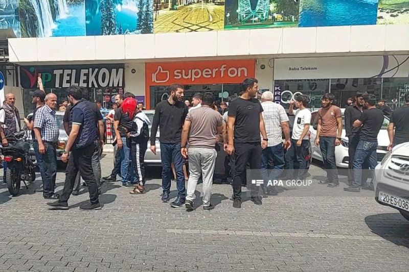 Gəncədə motosiklet piyadanı vurub - FOTO