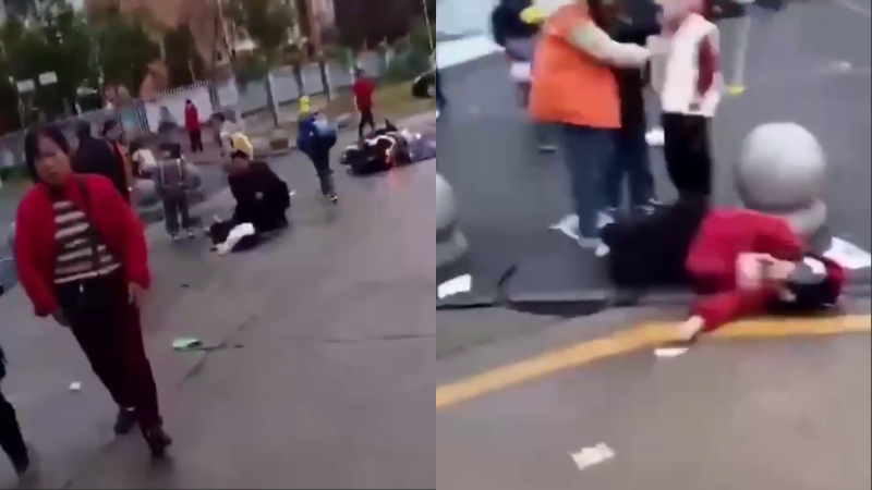 Çində avtomobil şagirdlərin üzərindən keçdi - VİDEO