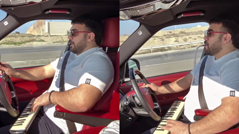 Sükan arxasında musiqi alətində ifa edən məşhur müğənni tənqid edildi