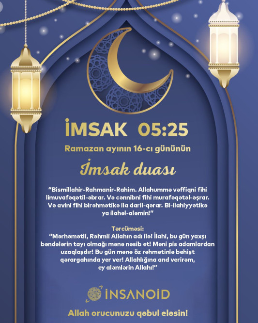 Sabah Ramazan ayının on altıncı günüdür - NAMAZ VAXTI/FOTO