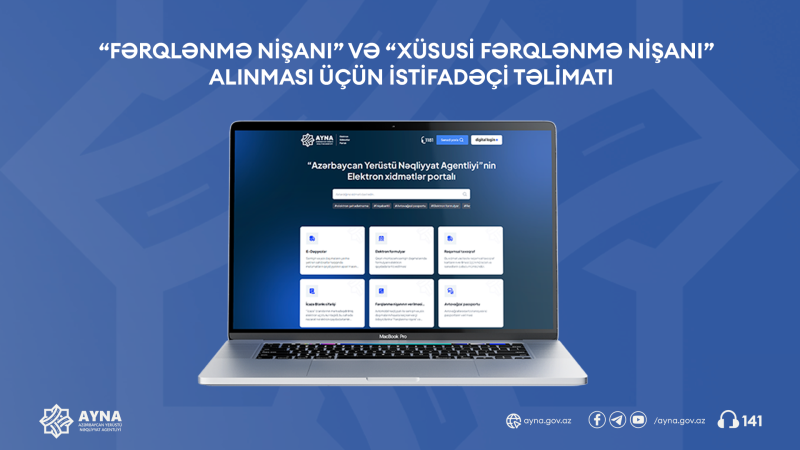 Sərnişin daşımaları həyata keçirənlərə fərqlənmə nişanları yalnız onlayn veriləcək