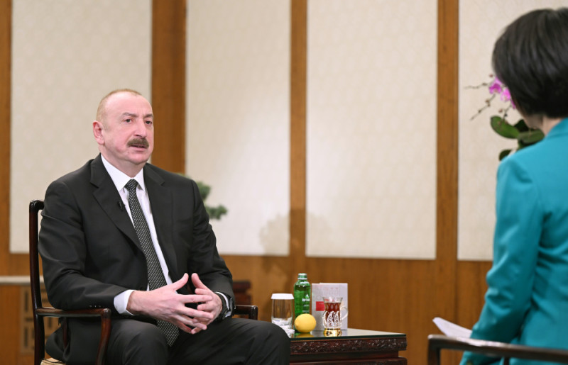 Prezident İlham Əliyev: Azərbaycan və Çin bir-birinin suverenliyini və ərazi bütövlüyünü qətiyyətlə dəstəkləyir