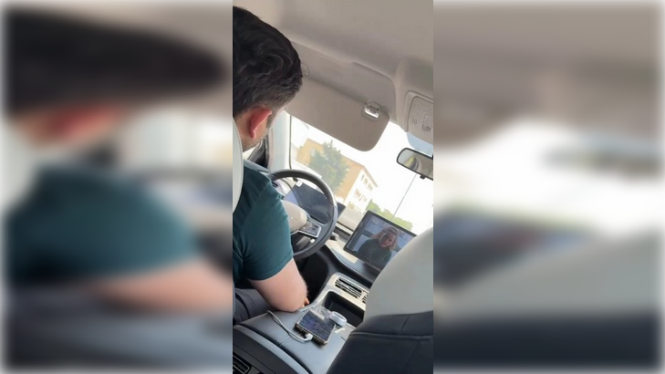 Taksi sürücüsü 9 aylıq hamilə qadını yarıyolda düşürüb