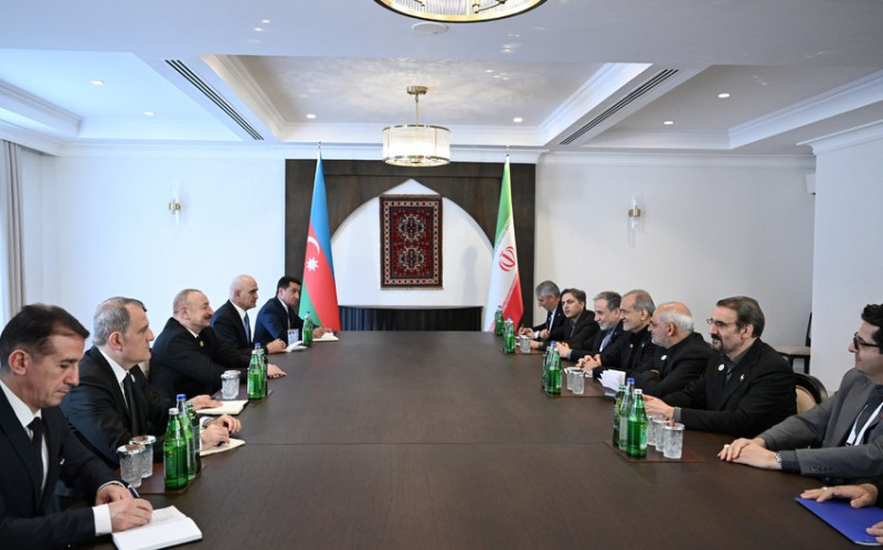 Xankəndidə Azərbaycan Prezidenti İlham Əliyevlə İran Prezidenti Məsud Pezeşkianın görüşü olub