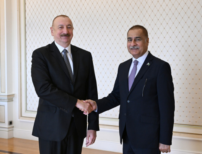 Prezident İlham Əliyev Pakistan Milli Assambleyasının sədrinin başçılıq etdiyi nümayəndə heyətini qəbul edib
