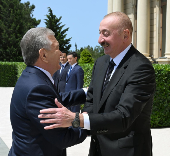 Özbəkistan Prezidentinin rəsmi qarşılanma mərasimi olub